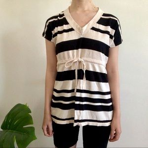Black/white striped blouse from Robin Howe